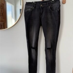 Anine Bing Black Distressed Skinny Jeans